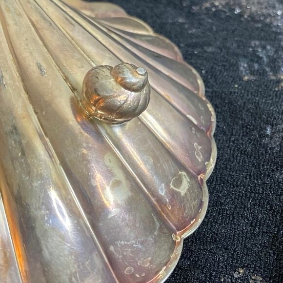 Brooklyn Antique Silver Plate Foot Trinket Dish E.G. Webster Son Patina Vintage - Picture 8 of 10